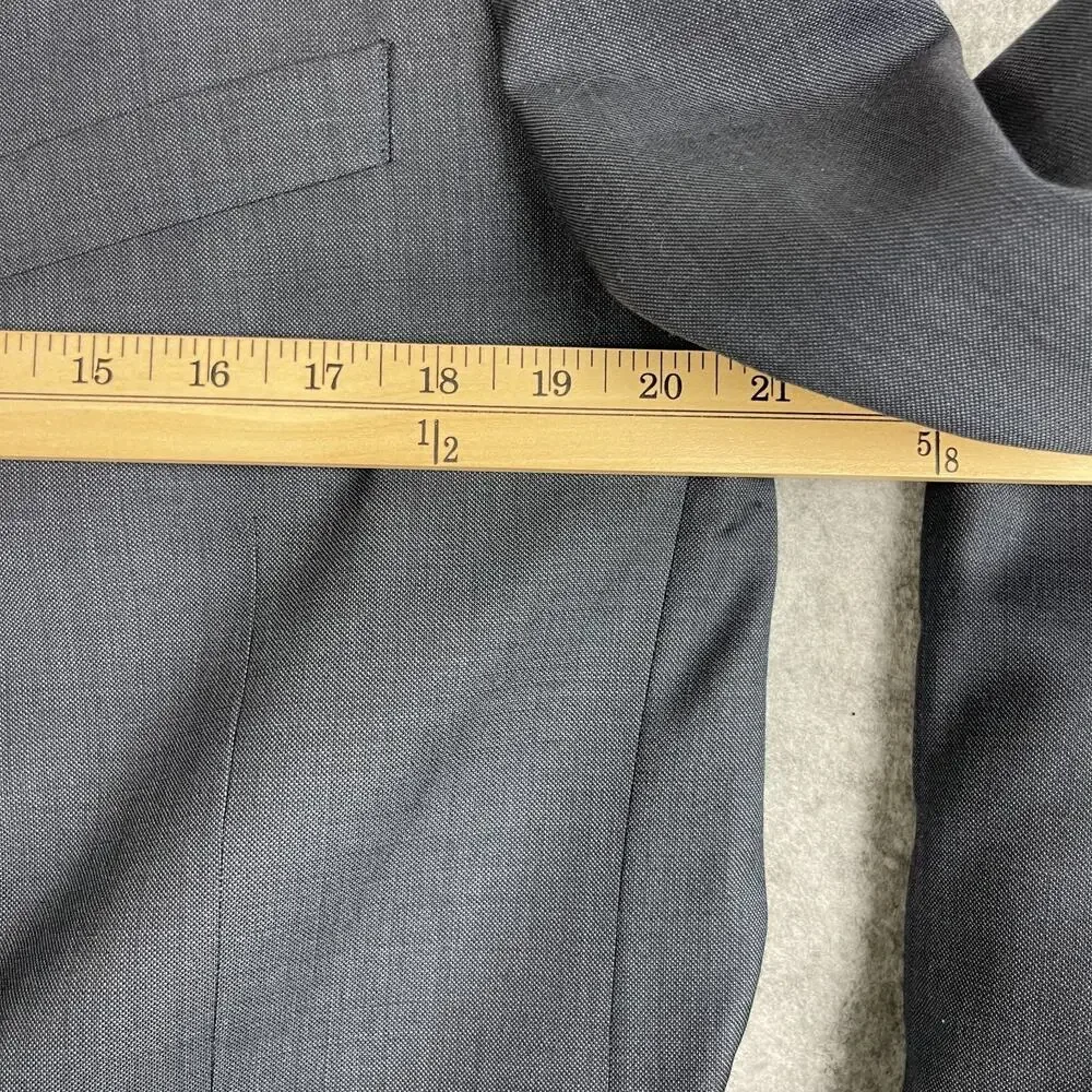 J Crew‎ Thompson Blazer Sport Coat Mens 42L Blue Wool 2 Button Preppy Career